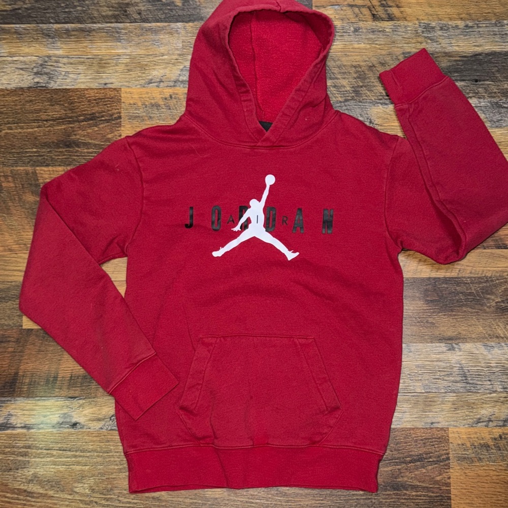 Jordan Red Hoodie with Iconic Logo
